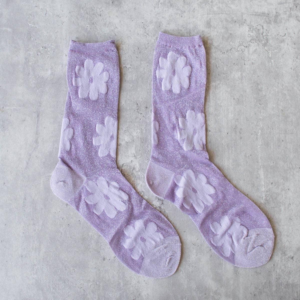 Chaussette ''Vintage Glitter Flower'' socks - Tiepology