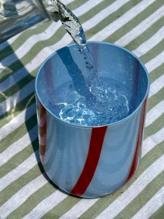 Collection de verres rayé ''Atina'' striped glasses - MÆGEN