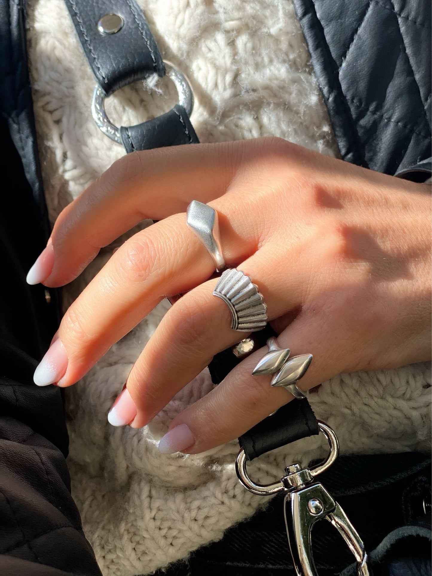 Bague double losange argent - Silver double rhombus ring - Christina Christi