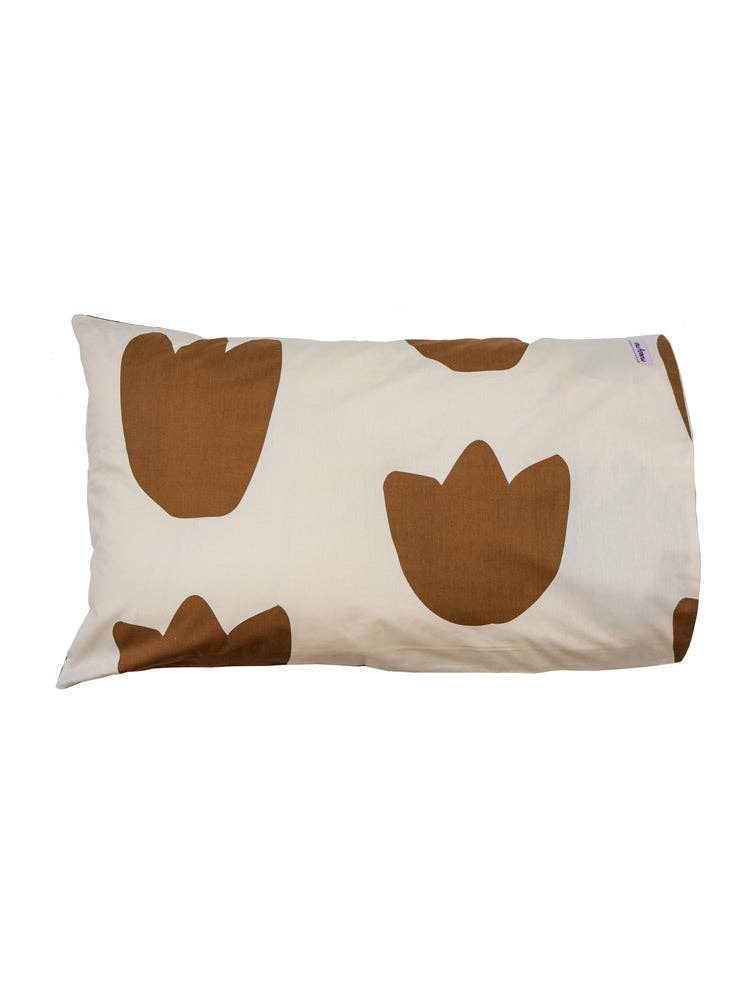 Ensemble de taies d'oreiller ''Mocha Tulip'' Standard Pillowcase Set - Mosey Me