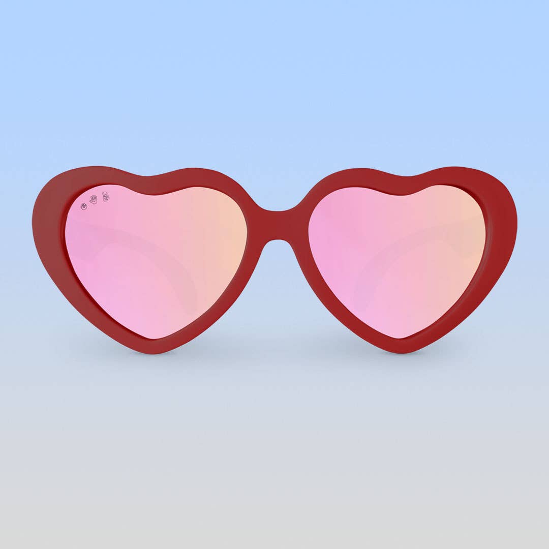 Lunettes de soleil en Coeur Rouge - Cranberry Heart Sunglasses - Roshambo