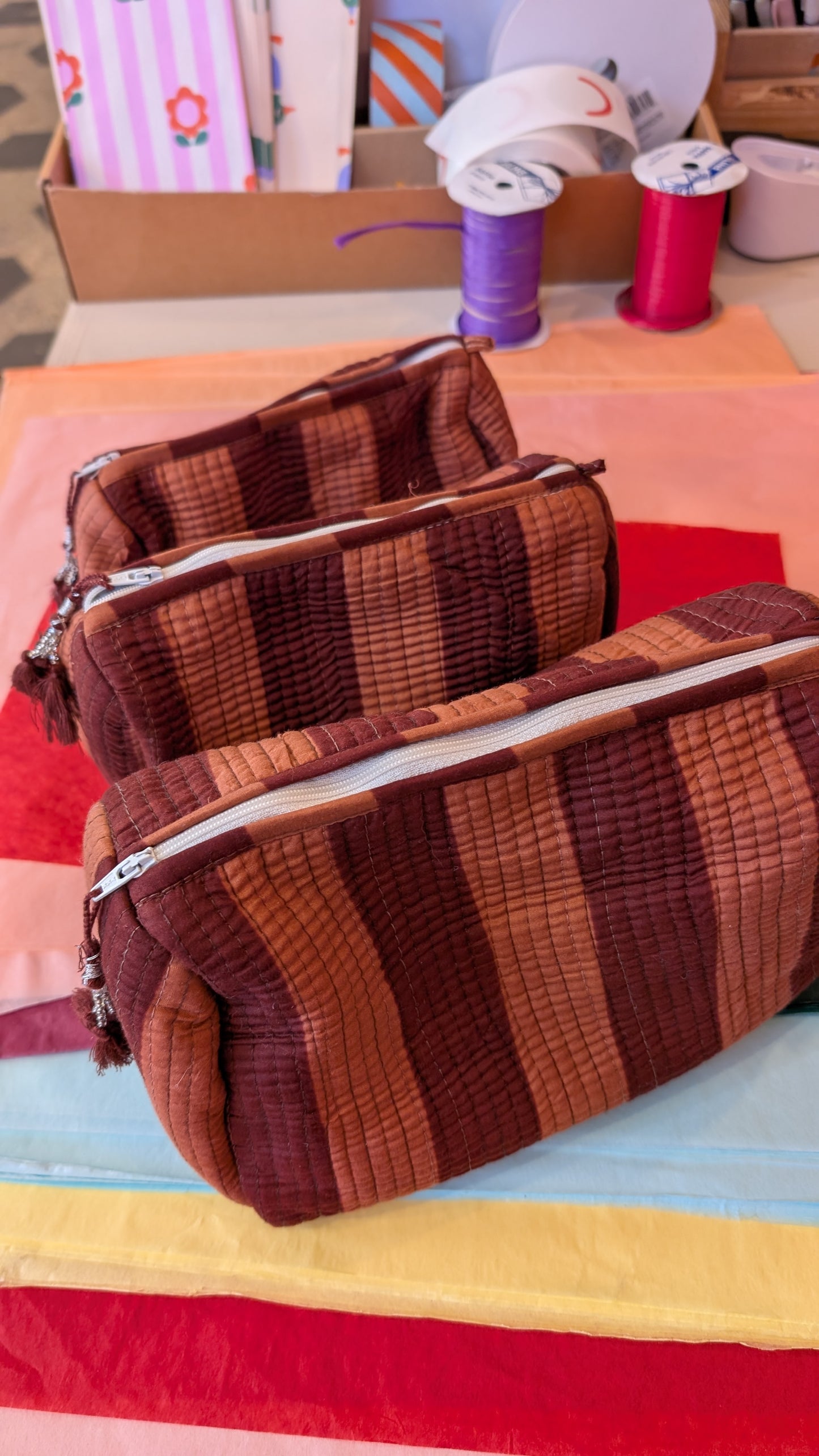 Trio de trousses  – Giselle in pink