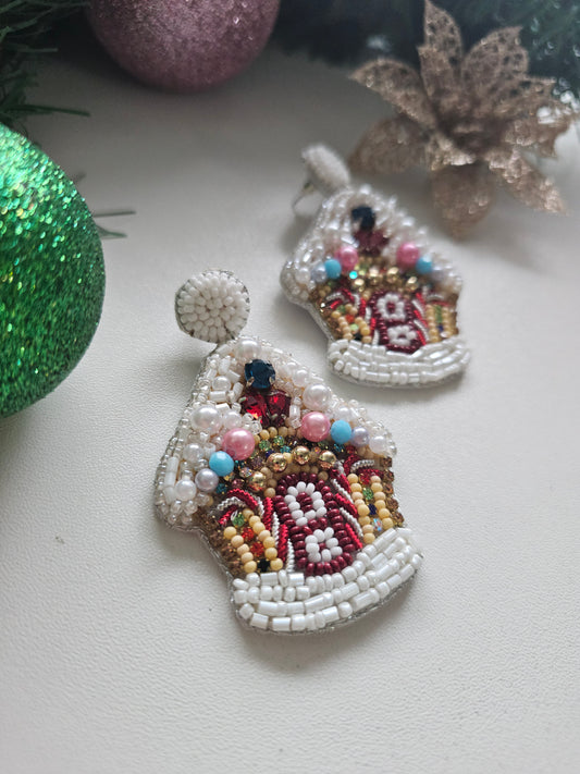 Collection of embroidery earrings-Zurii