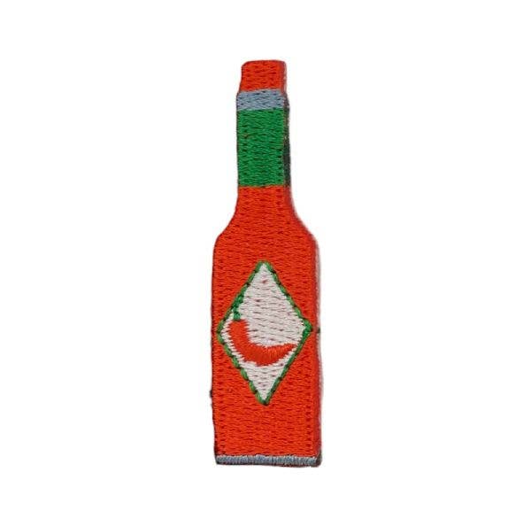 Patch thermocollant brodé ''Sauce piquante'' Embroidered Iron on Patch