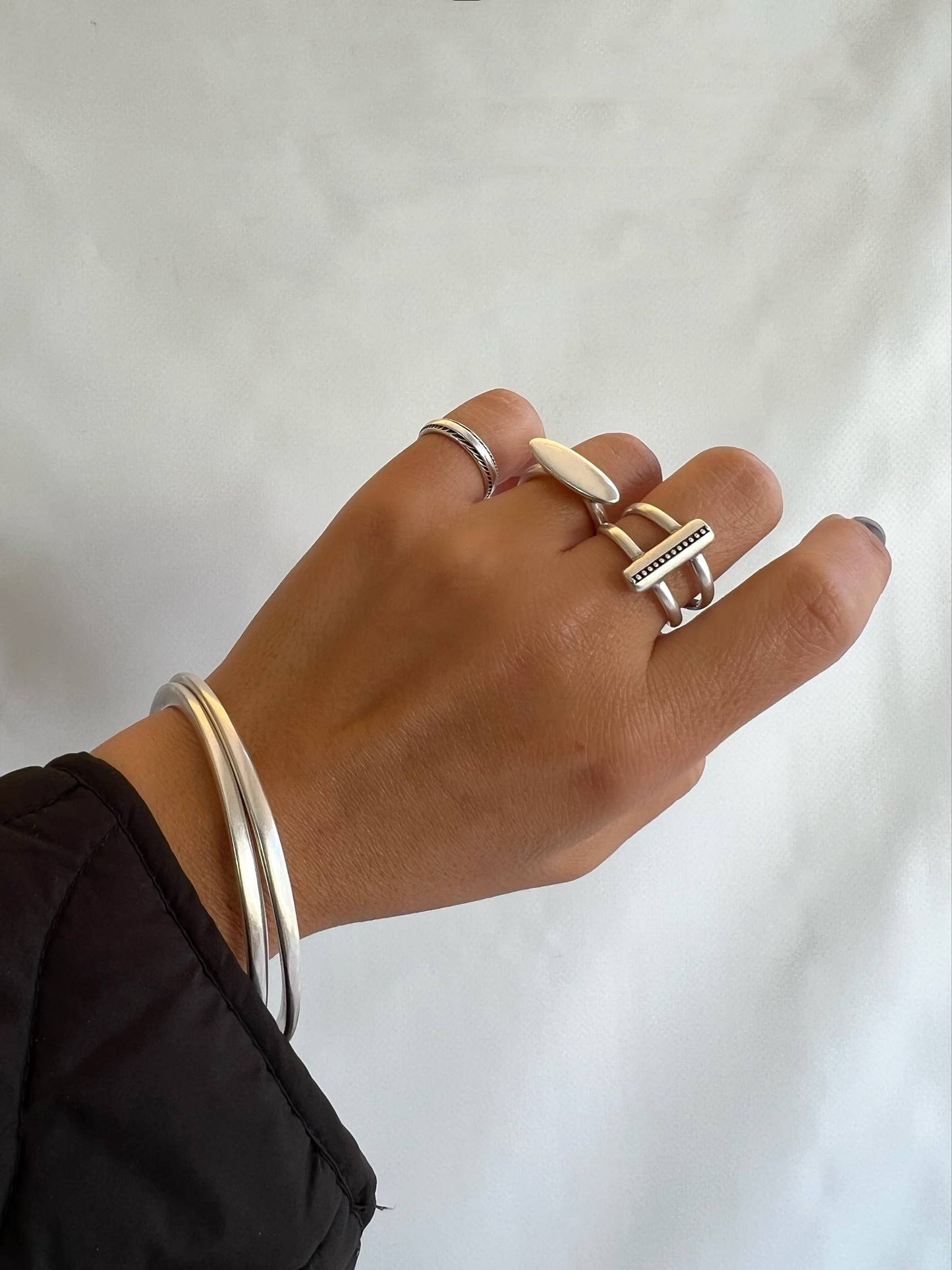 Bague ovale  - Oval Silver Ring - Christina Christi