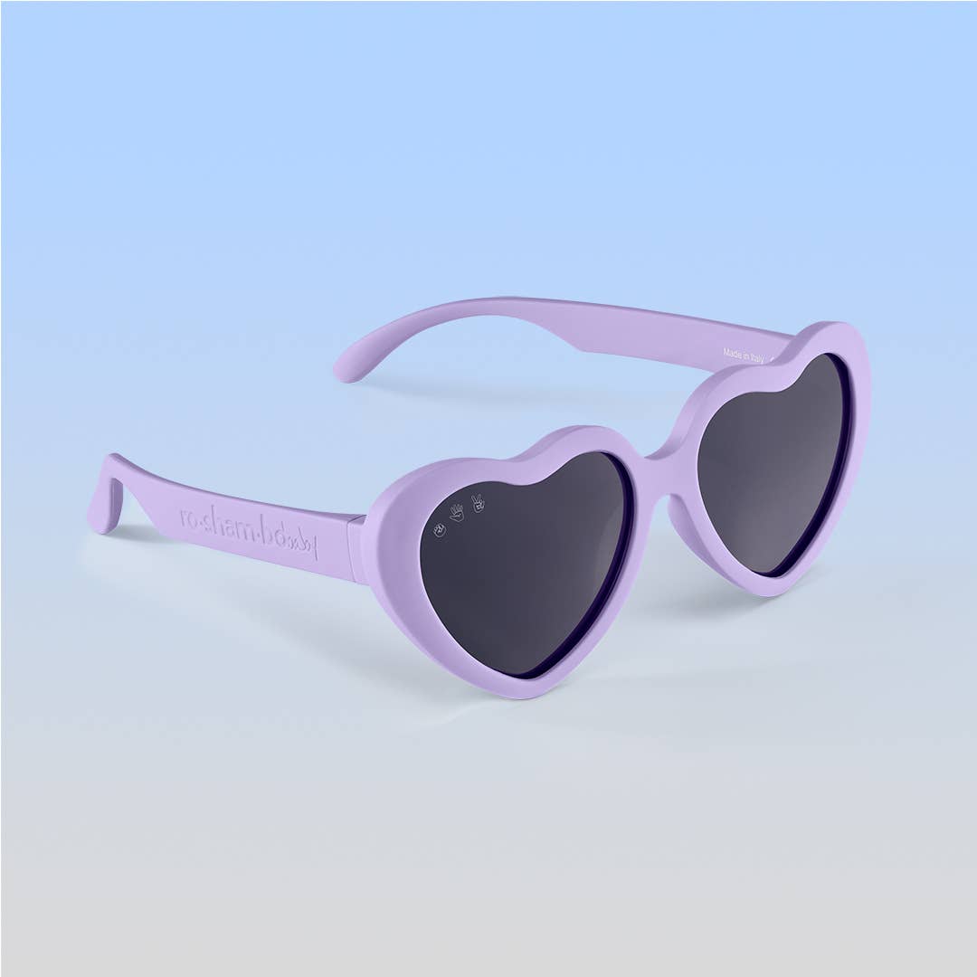 Lunettes de soleil enfants en Coeur Lilas - Lilac Heart Sunglasses - Roshambo