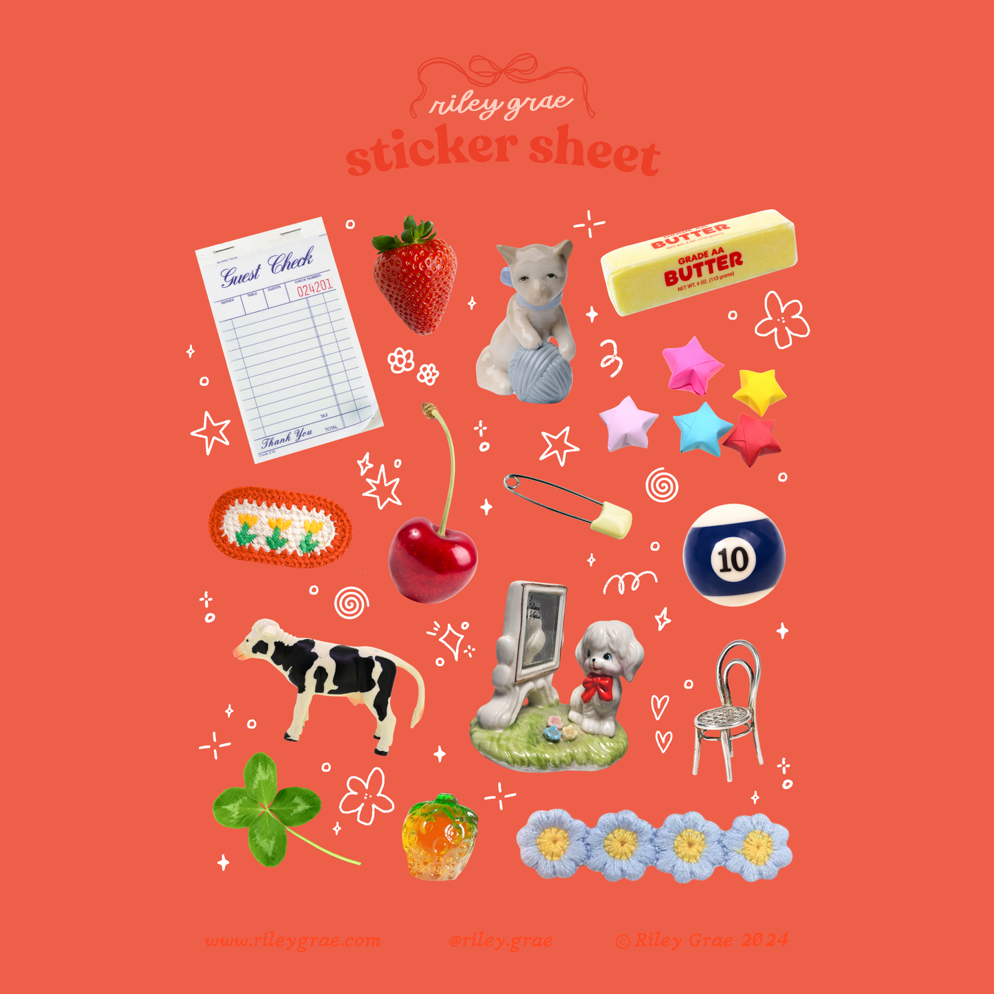 Feuilles d'autocollants - Sticker sheets-  Riley Grae