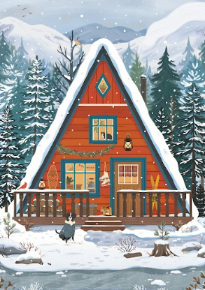 Casse Tete 1000 pieces Puzzle Midwinter Retreat - Villager Puzzles