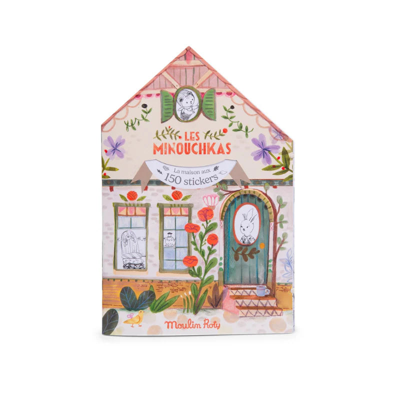 Cahier à colorier avec autocollants Les Minouchkas Colouring Book With Stickers - Moulin Roty