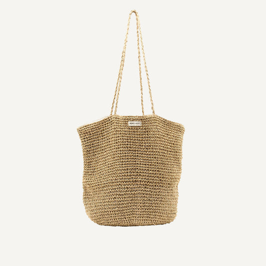 Sac tressé tsue straw bag - Monk & Anna