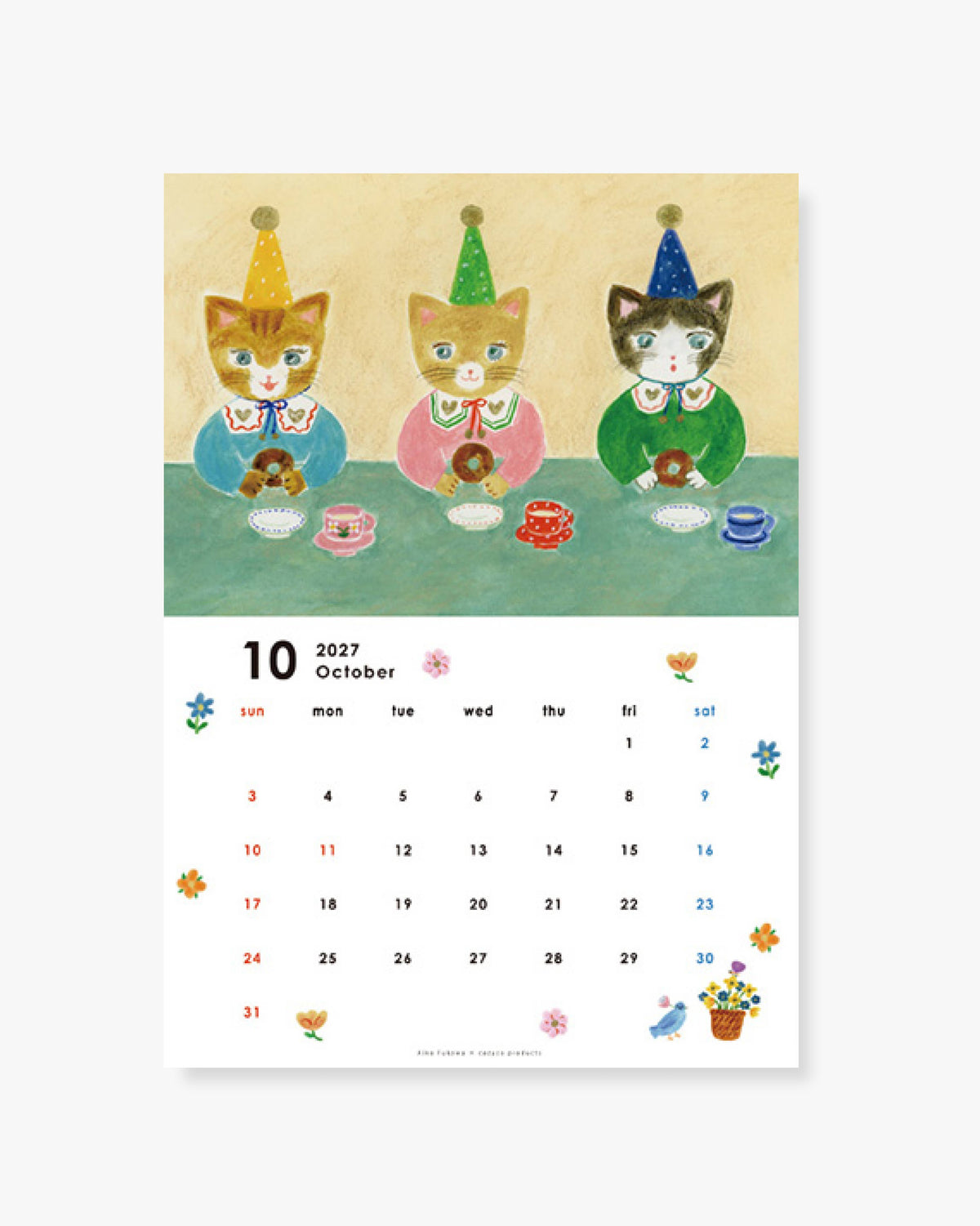 Calendrier Mural 2027 Wall Calendar - Aiko Fukawa  Her Winter Flowers