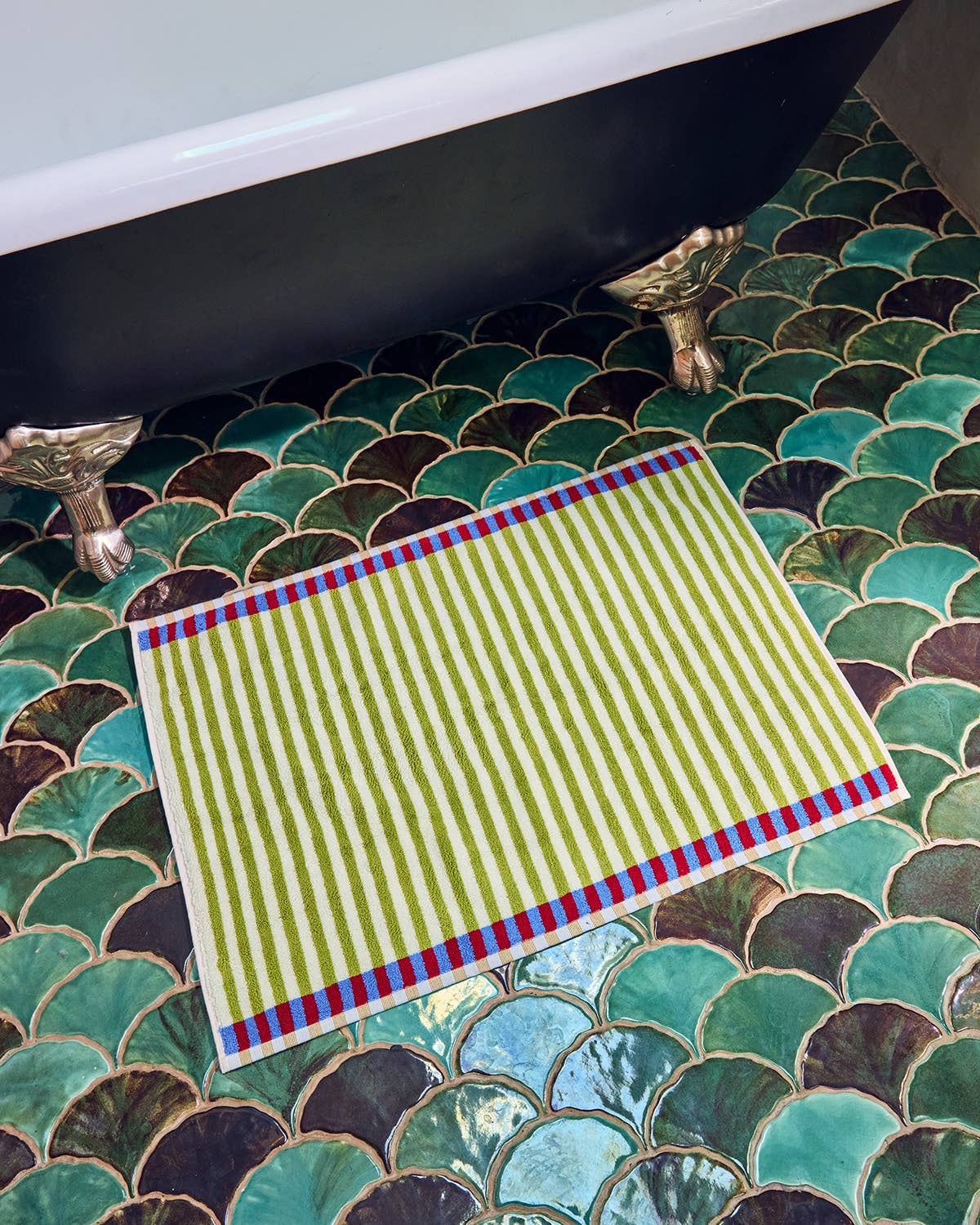 Tapis de bain "Lanternfly Stripe Thick Cotton" - Dusen Dusen