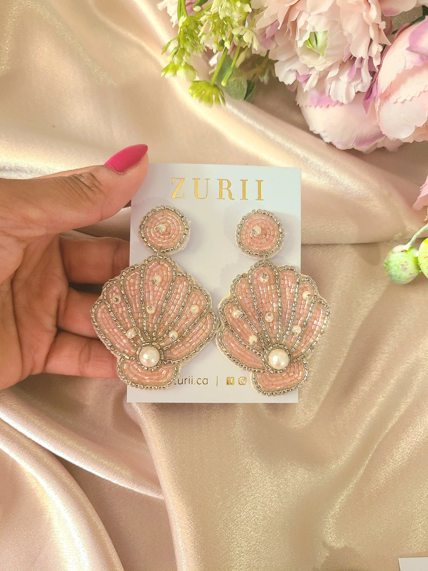 Collection of embroidery earrings-Zurii
