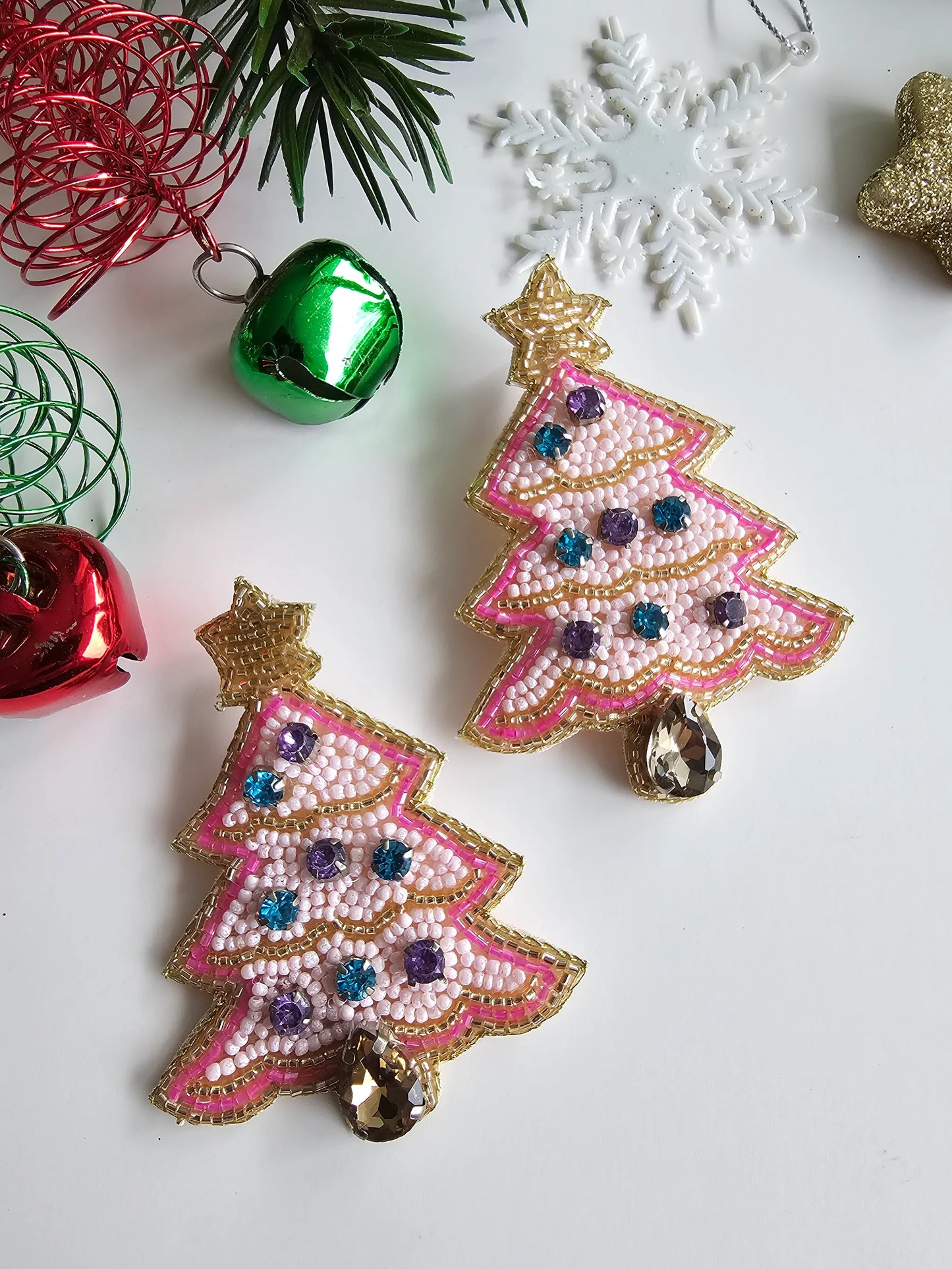 Collection of embroidery earrings-Zurii