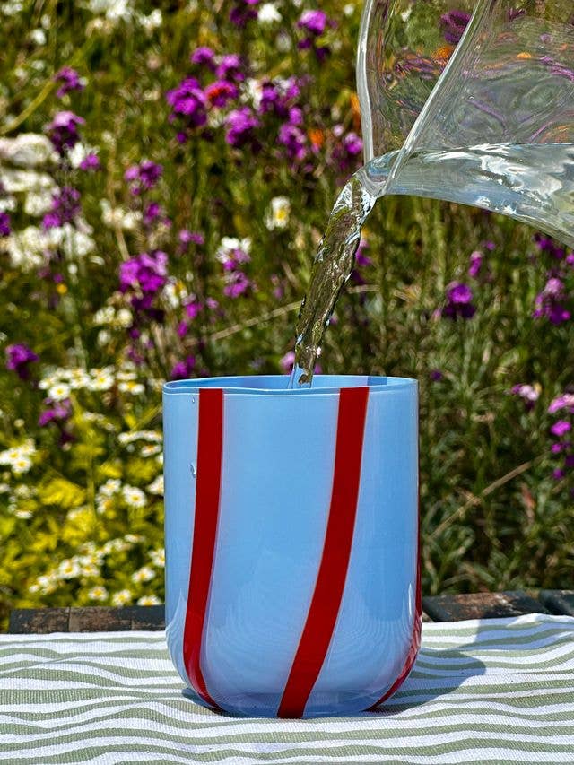 Collection de verres rayé ''Atina'' striped glasses - MÆGEN