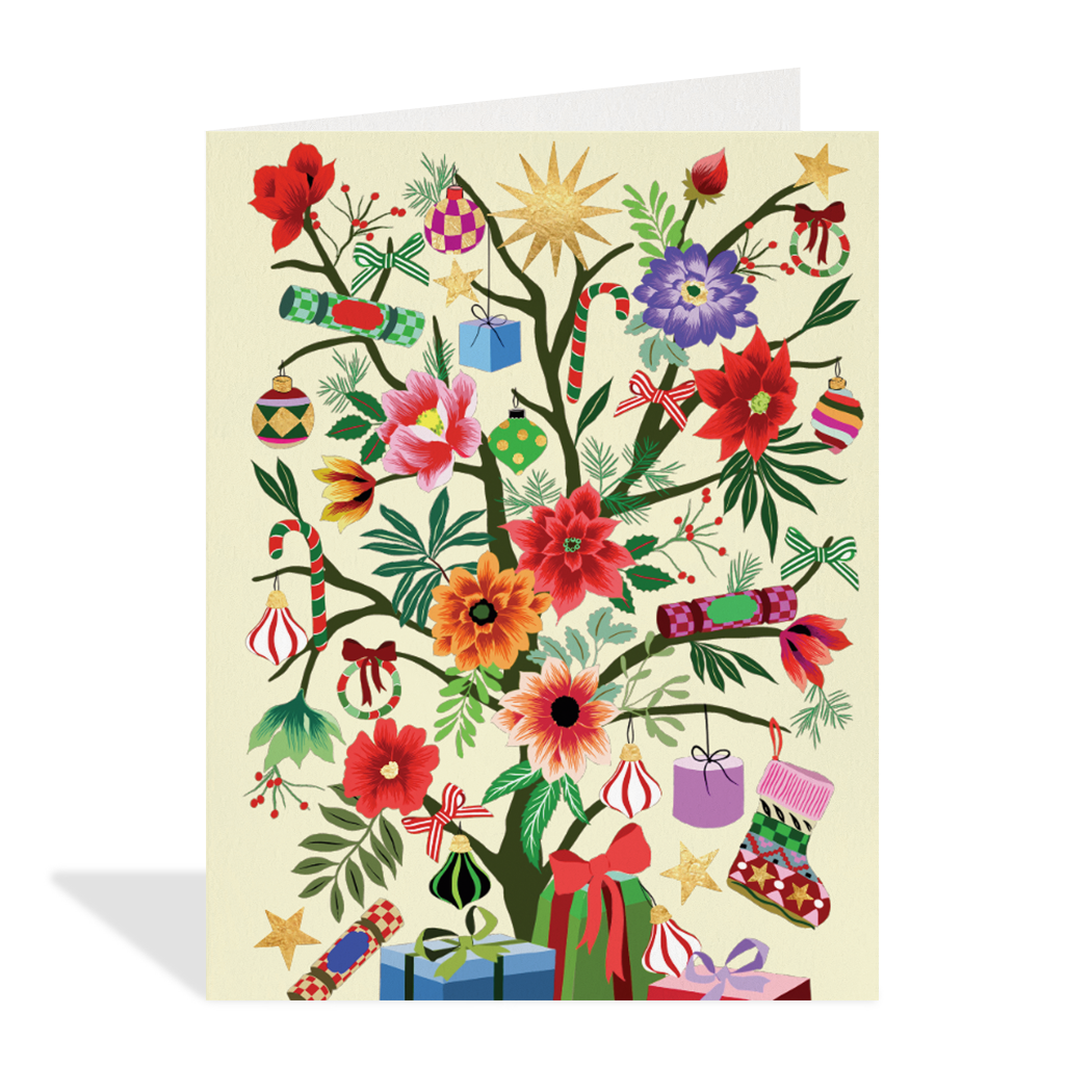 Carte de souhaits - Flower Tree- Halfpenny Postage