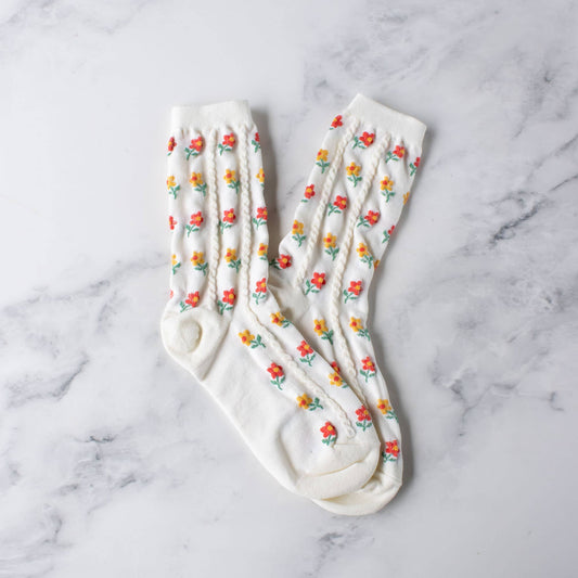 Chaussette ''Kate Floral'' Casual Socks - Tiepology