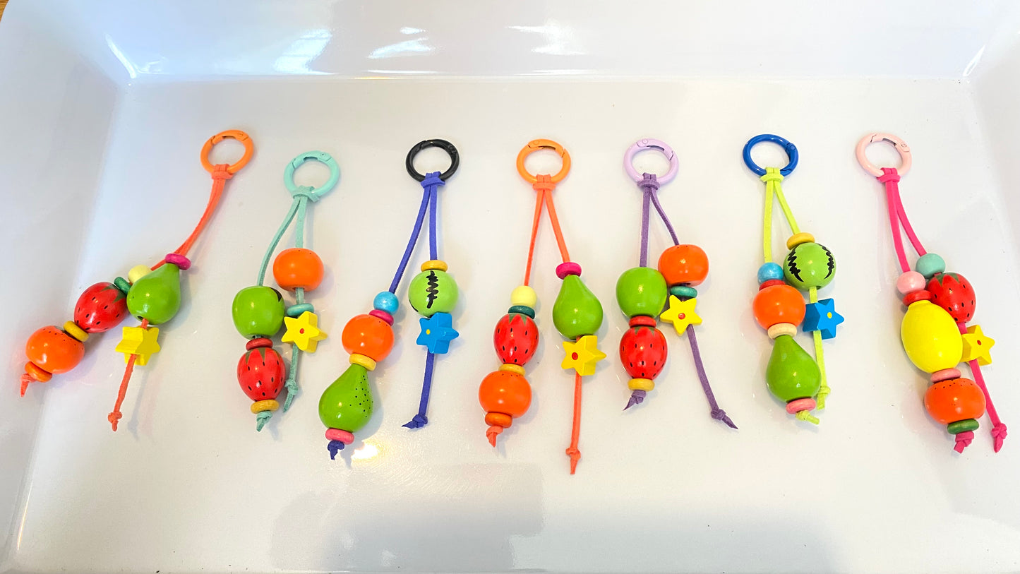 Breloques charm pour sac fruits en bois - Roselyne