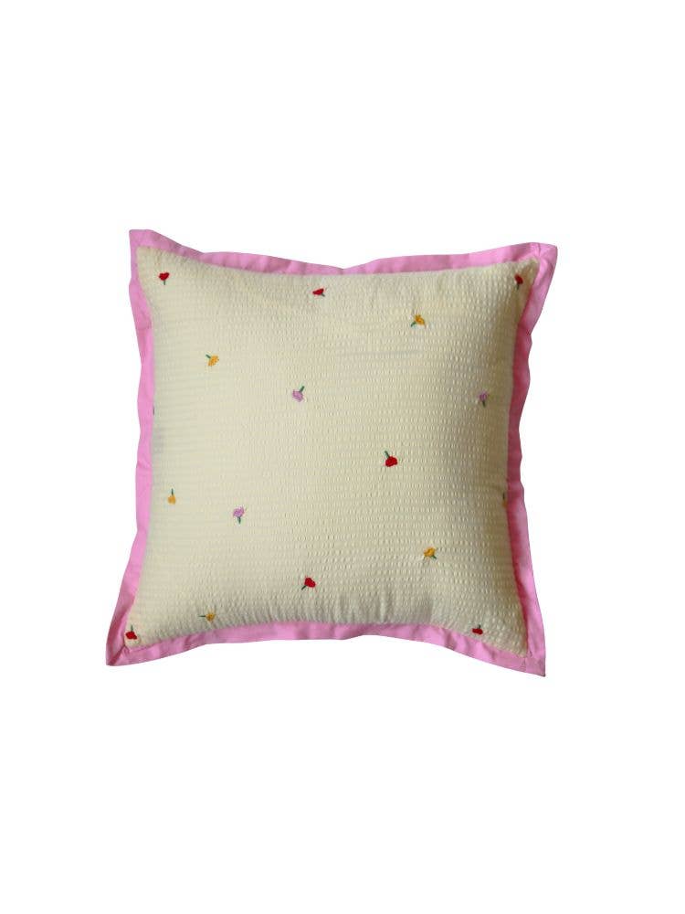 Coussin brodé "Forget Me Not" - Mosey Me