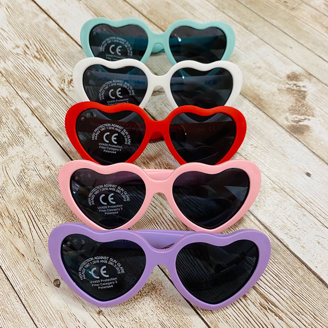 Lunettes de soleil en Coeur Rouge - Cranberry Heart Sunglasses - Roshambo