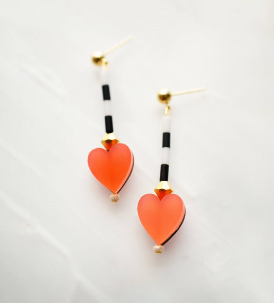 Boucles King of Hearts coeur rouge - Jill Makes