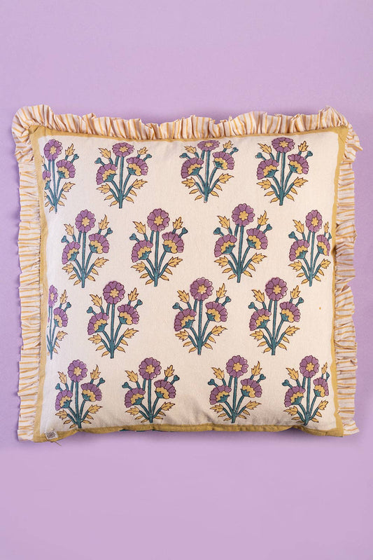 Coussin reversible Cornflower & Lilac - Ian Snow