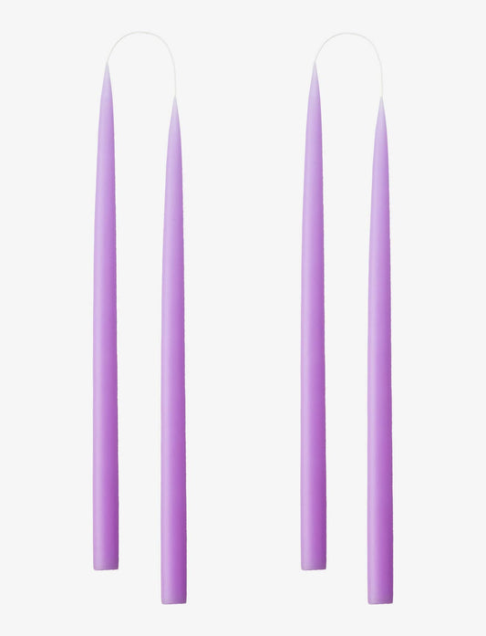 Paire de bougies Danoises Lilas - Taper Candles