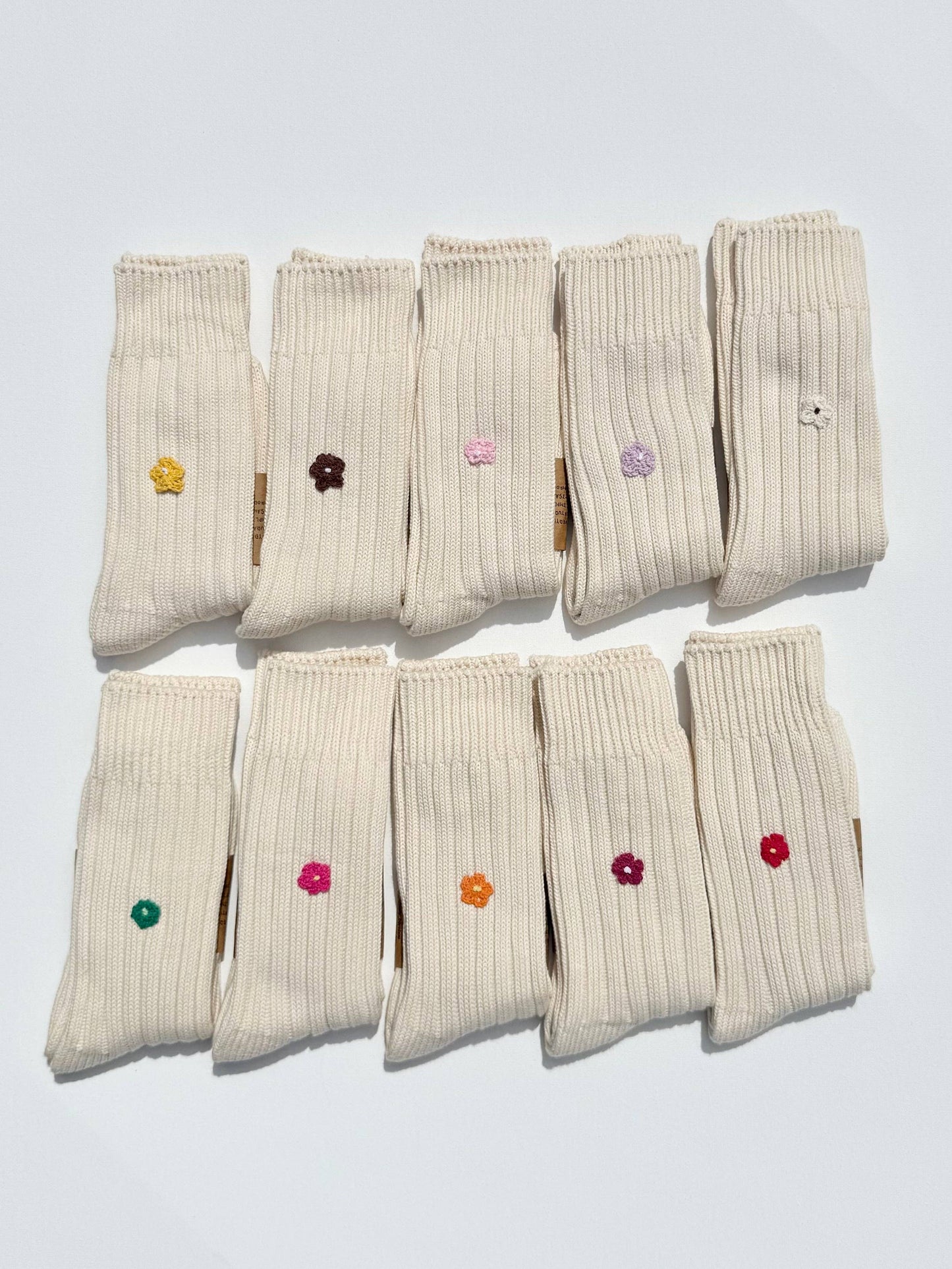 Chaussette mini fleur crochetée - Billy Bamboo