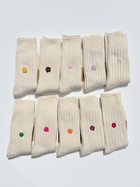 Chaussette mini fleur crochetée - Billy Bamboo
