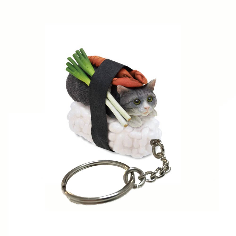 Porte Cle Mystere Sushi Cat (Nekozushi) Keyring Blind Box - Clever Idiots Inc.