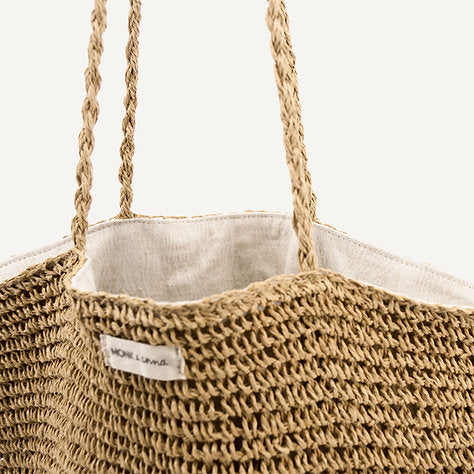 Sac tressé tsue straw bag - Monk & Anna