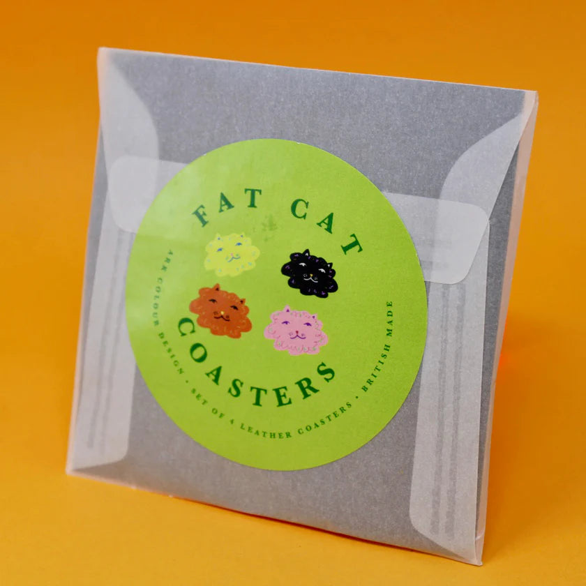 Fat Cat Coasters Ensemble de 4 sous verres Gros Chats - Ark