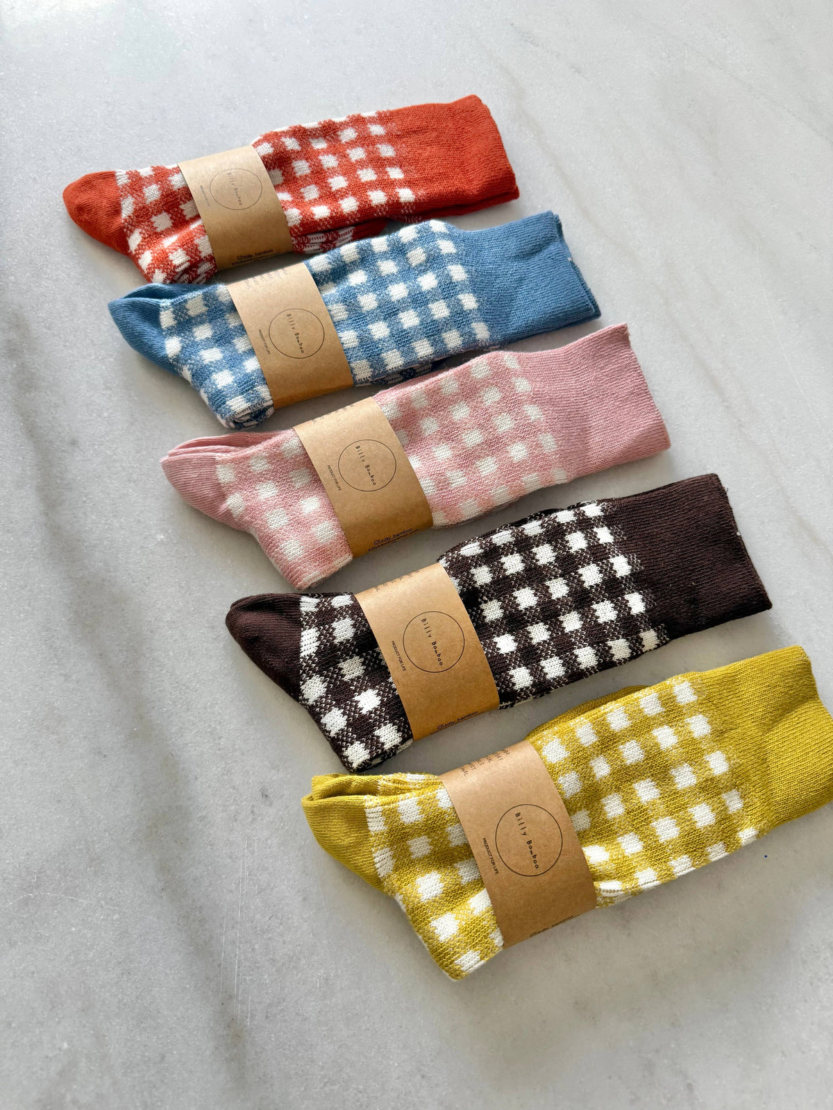 Chaussettes Costwold Gingham vichy - Billy Bamboo