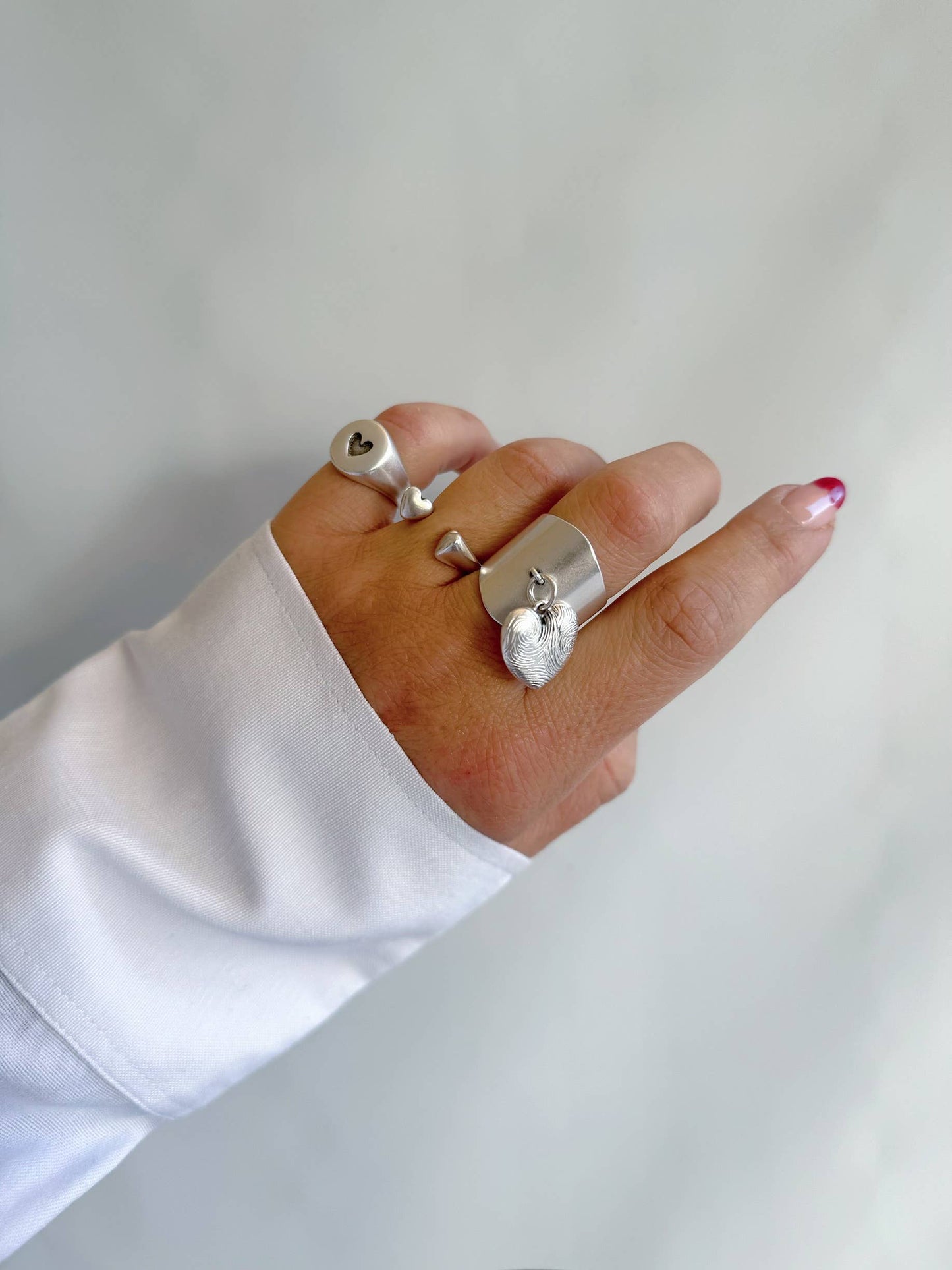 Bague coeur argent - Handmade Silver Heart Ring - Christina Christi