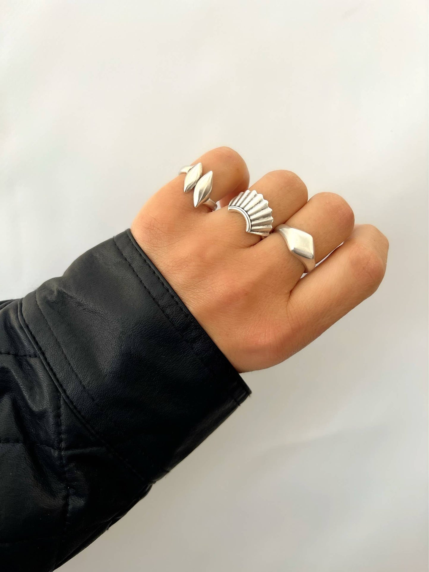 Bague double losange argent - Silver double rhombus ring - Christina Christi
