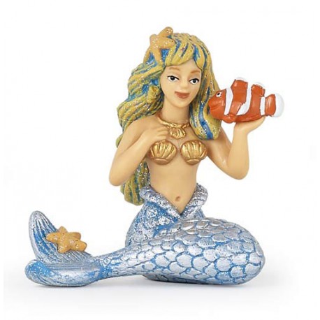Figurine SIRÈNE ARGENTÉE - PAPO