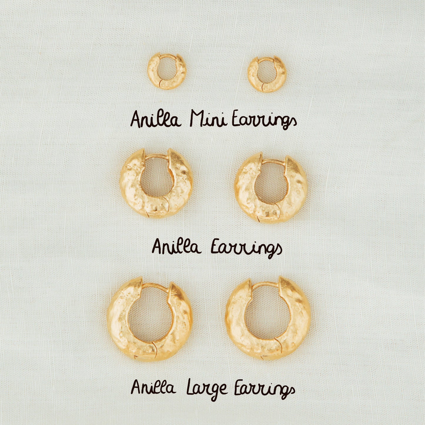 Boucles d'oreilles Anilla or - Agapé Studio