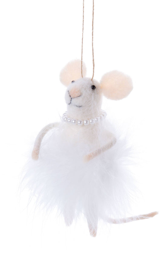Ornement en feutre ''Princess Mouse'' - Silver Tree Home & Holiday