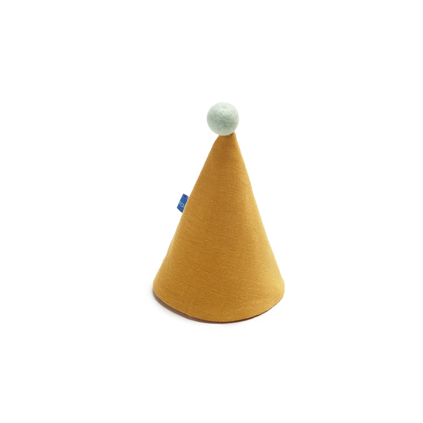 Chapeau de fête réutilisable en lin ''moutarde'' party hat - La Fée Raille