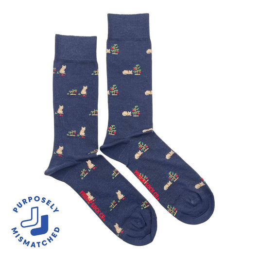 Chaussette homme 'Cat & Christmas Tree' socks - Friday Sock Co.