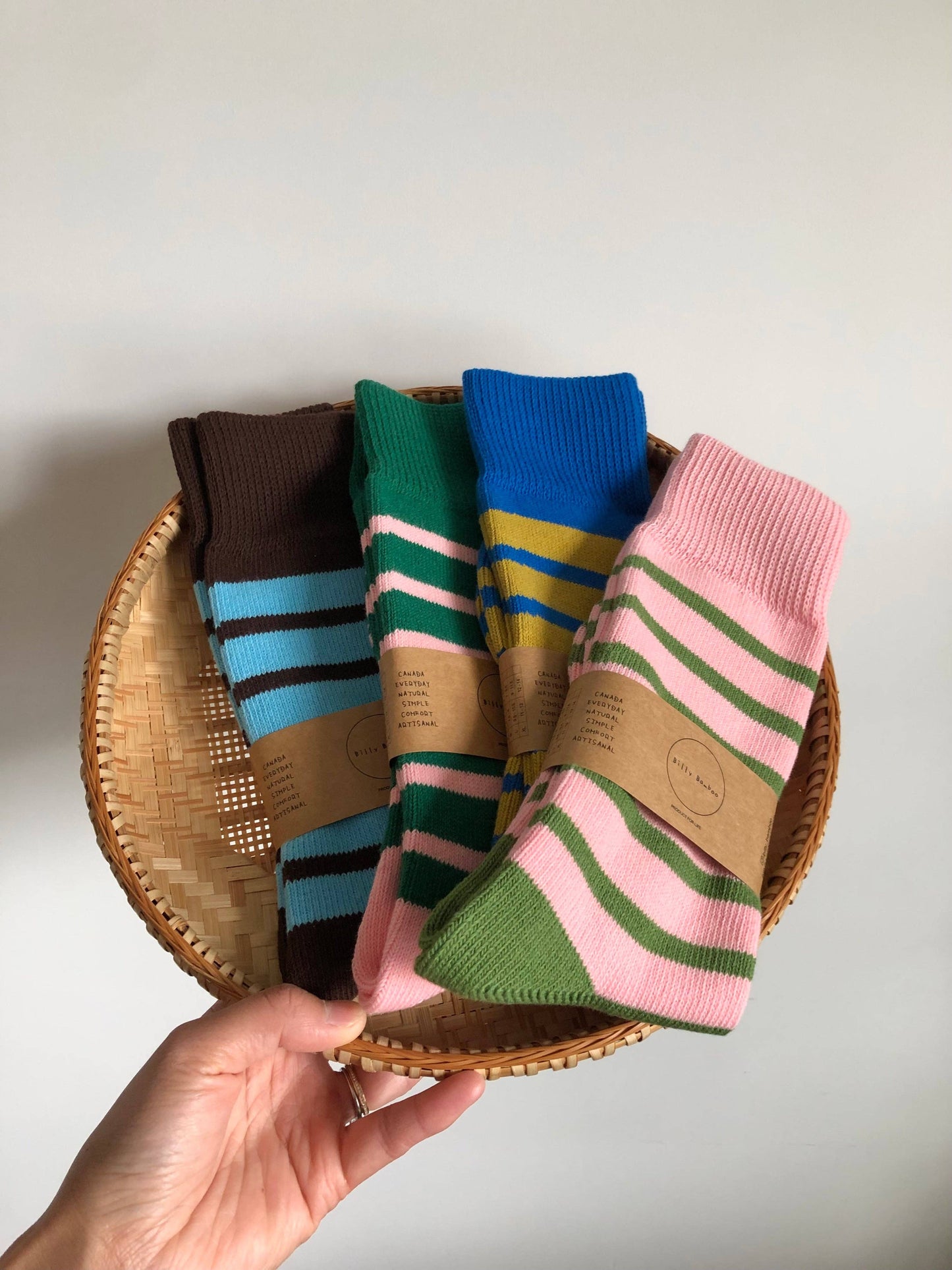Chaussettes Rayees MAKINO POP STRIPE HIGH SOCKS - Billy Bamboo -