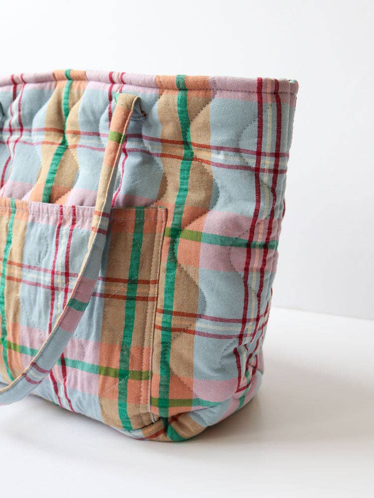 Sac matelassé "Confetti Plaid" Quilted Bag - Mosey Me