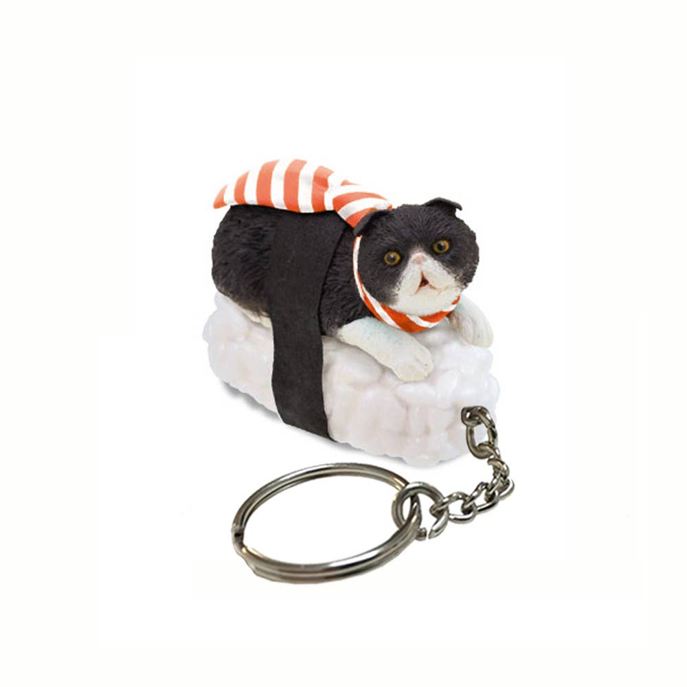 Porte Cle Mystere Sushi Cat (Nekozushi) Keyring Blind Box - Clever Idiots Inc.