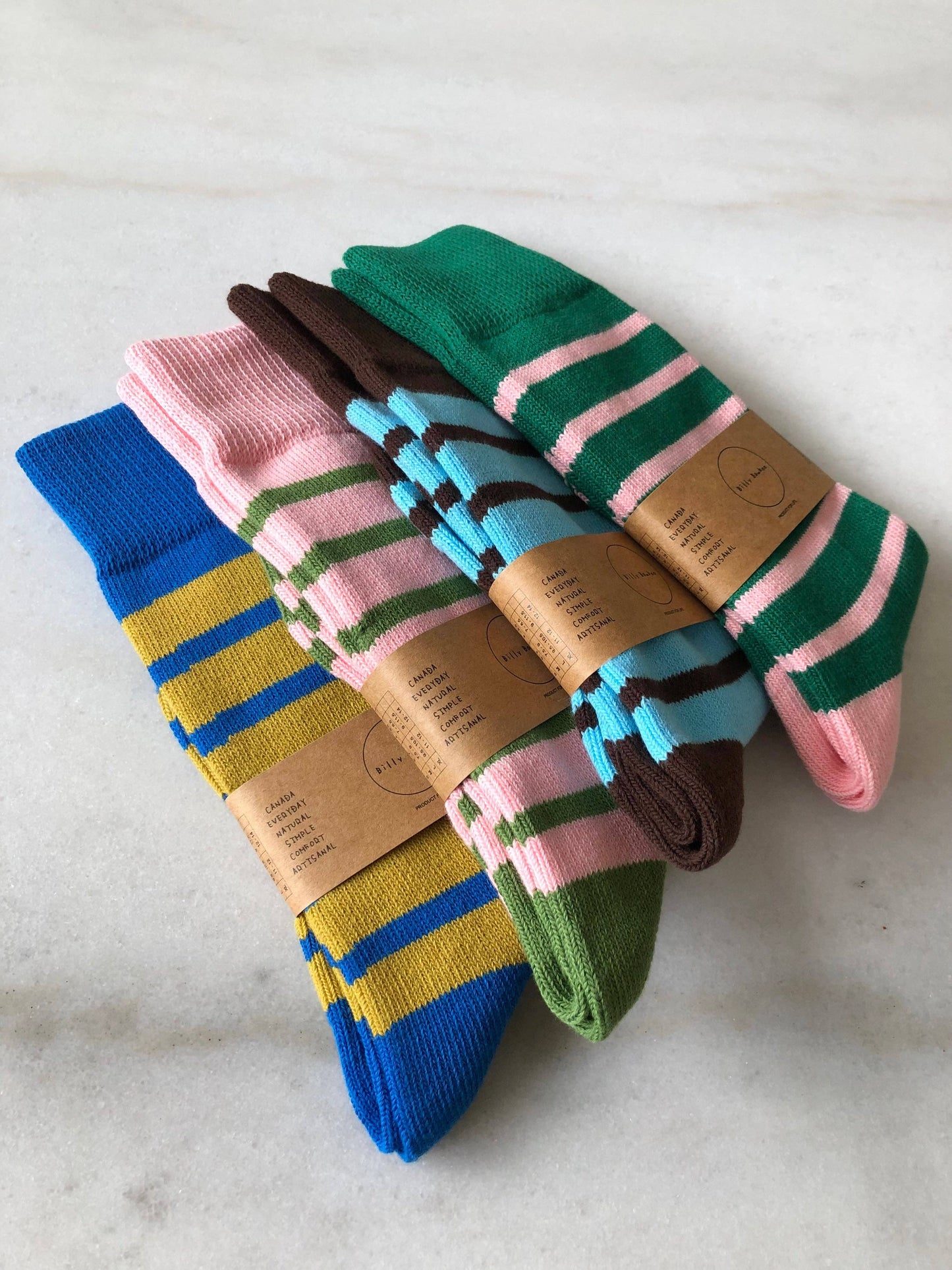 Chaussettes Rayees MAKINO POP STRIPE HIGH SOCKS - Billy Bamboo -