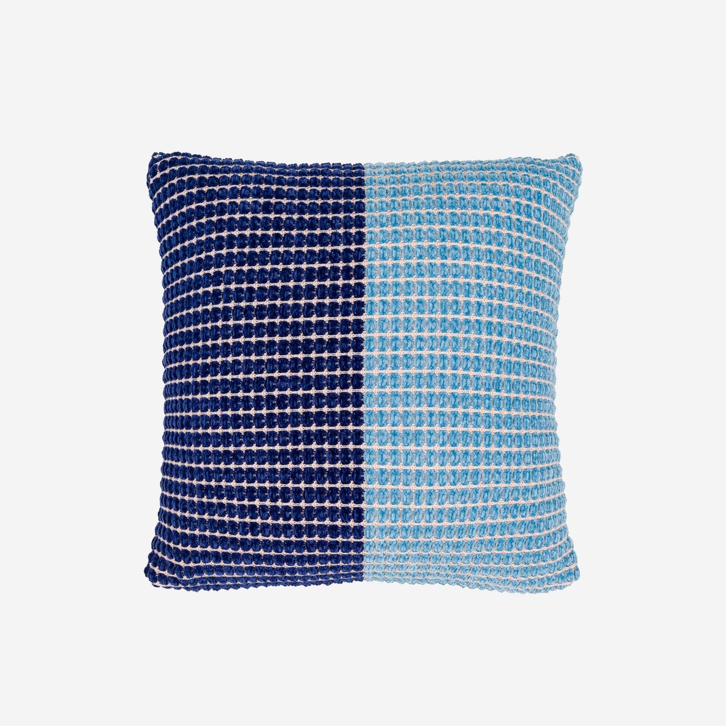 Coussin Colorblock Chenille Grid - Verloop