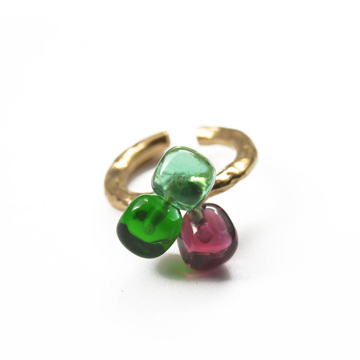 Bague ajustable LALETI petites perles de verre - Chama Navarro