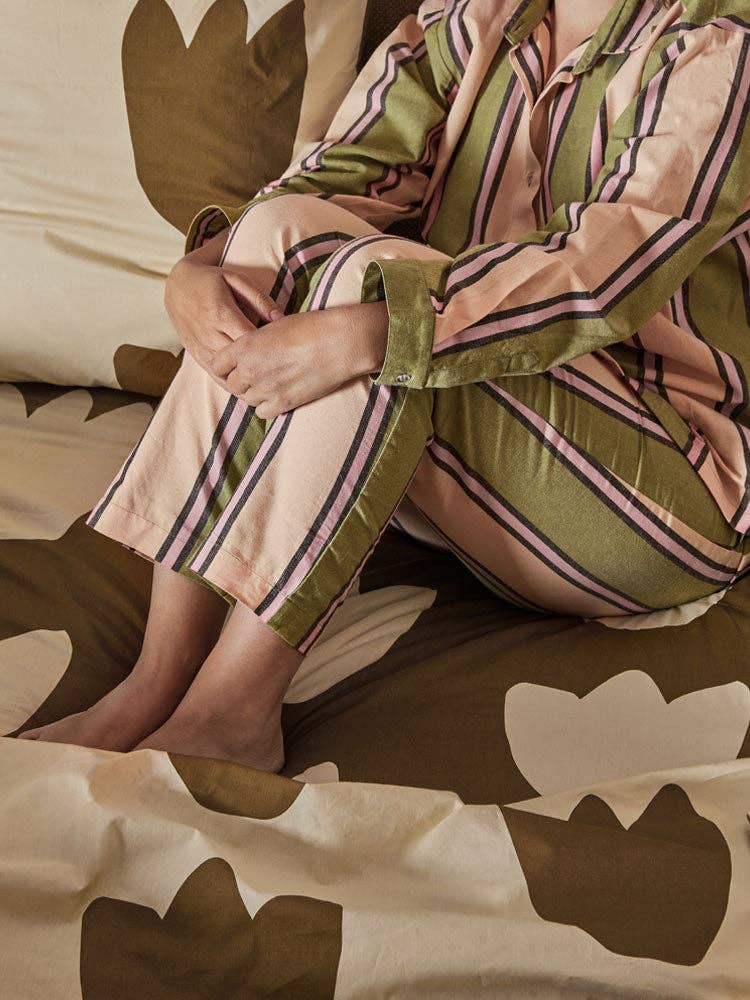 Drap contour ''Mocha Tulip'' Fitted Sheet - Mosey Me