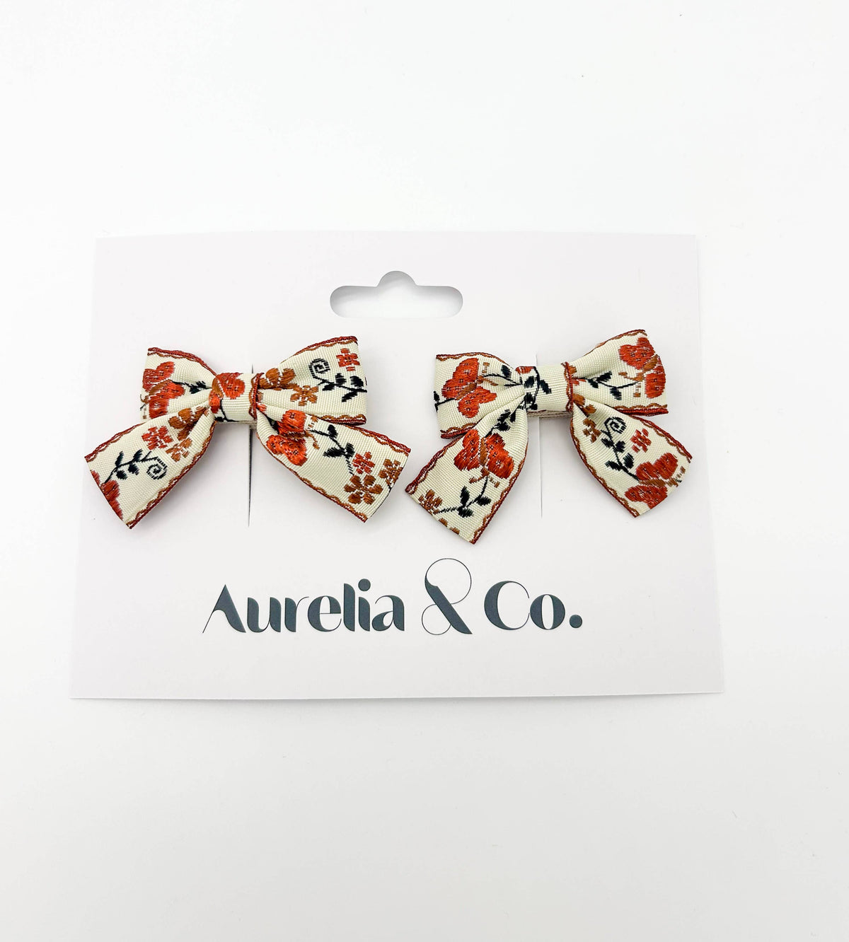 Barrette Enfant double noeud fleur - Aurelia & Co. Baby