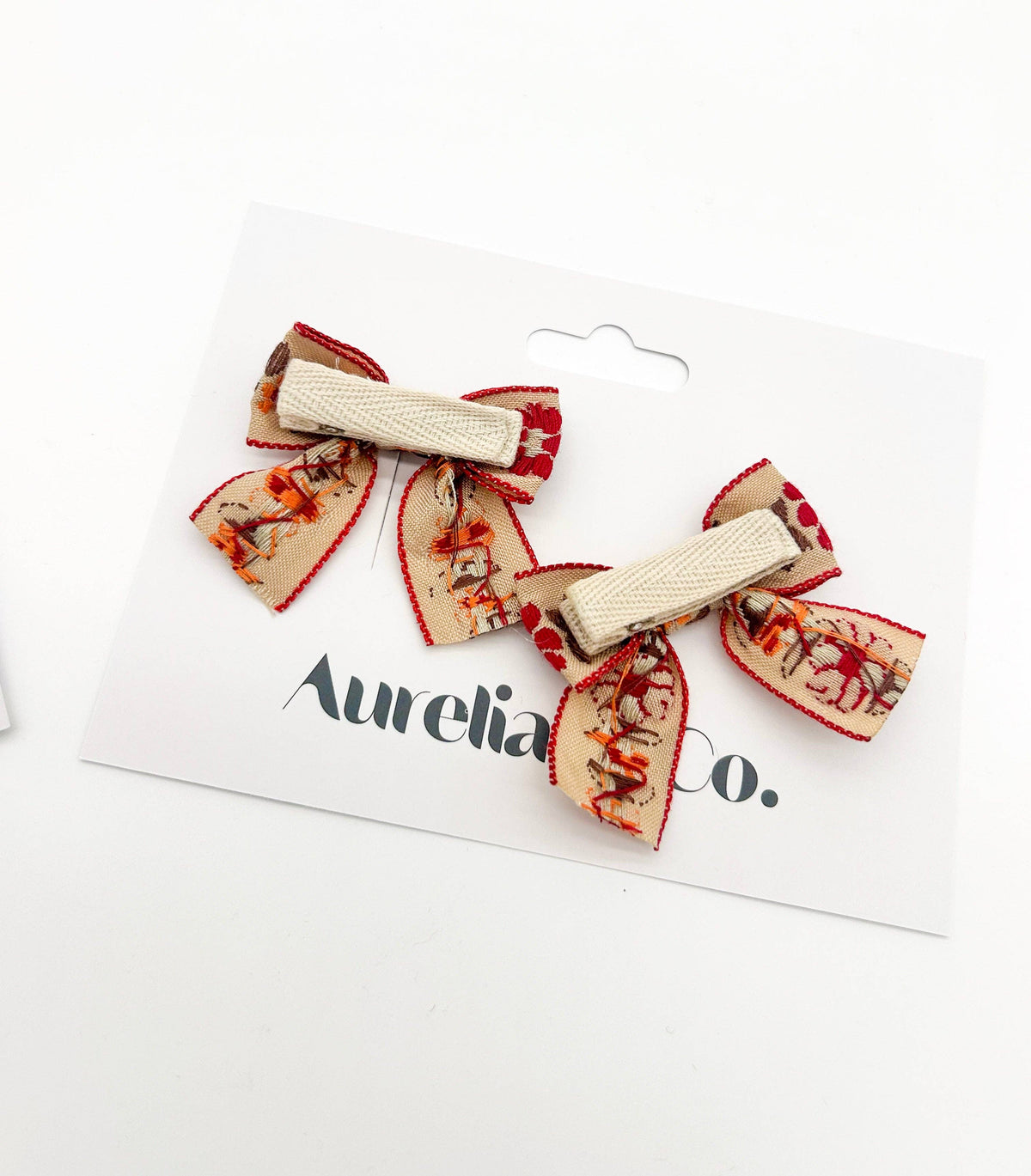 Barrette Enfant double noeud fleur - Aurelia & Co. Baby