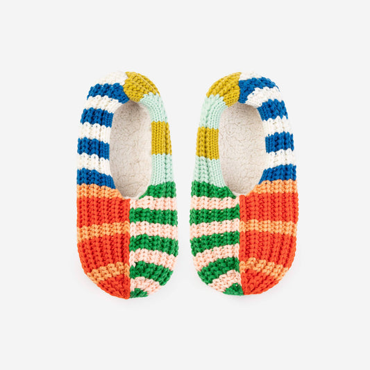 Pantoufles Patchwork Stripe Rib Slippers - Verloop